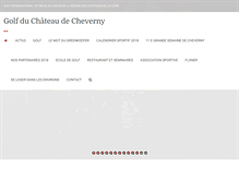 Tablet Screenshot of golf-cheverny.com